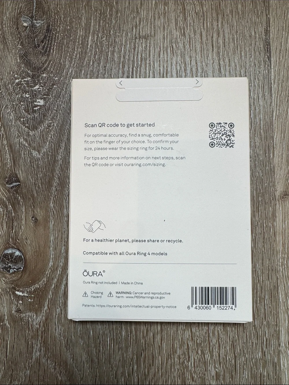 Oura Ring 4 Sizing Kit in sealed box